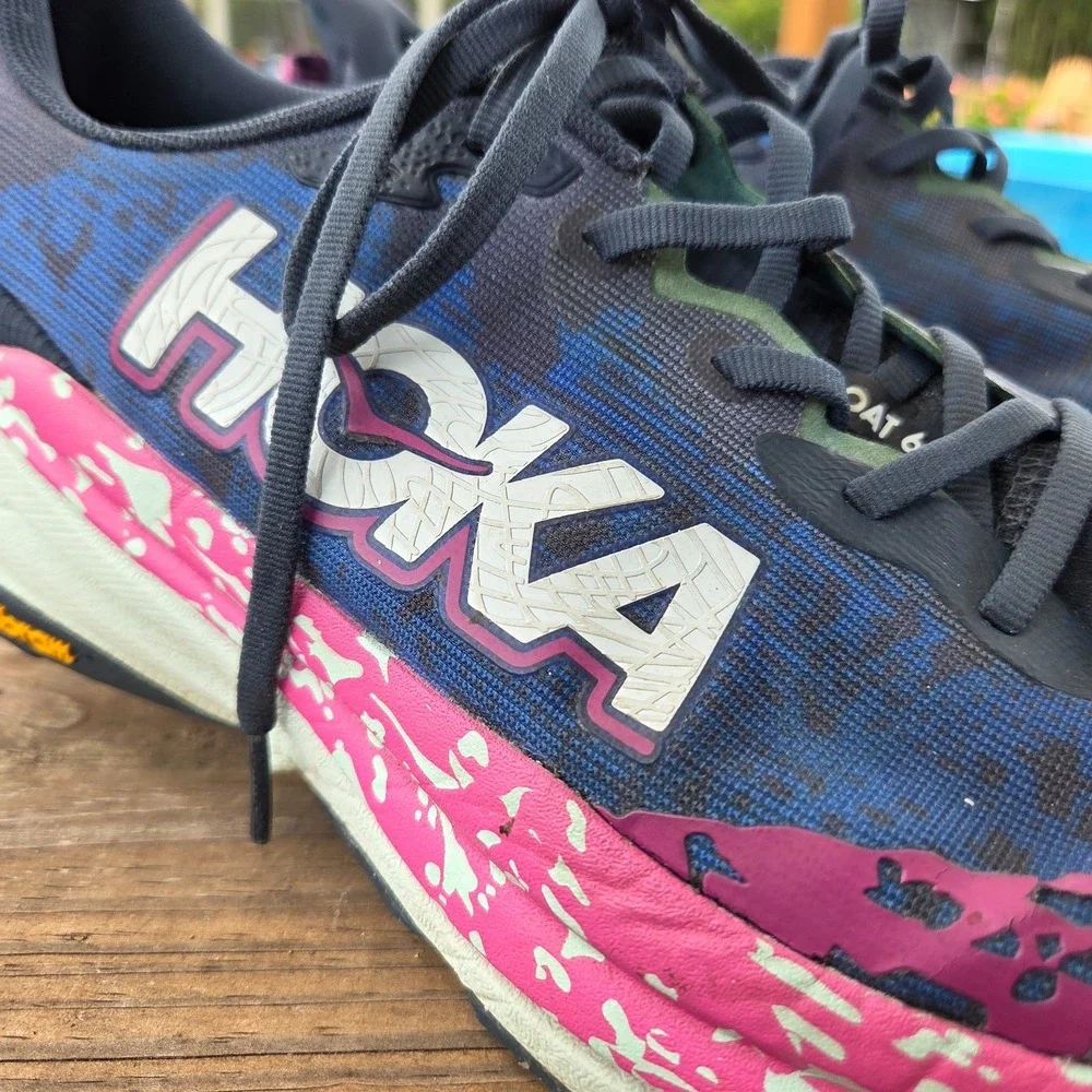 Hoka Speedgoat 6 Shoes Mens 13D Stormy Skies Aqua Breeze Trail Running